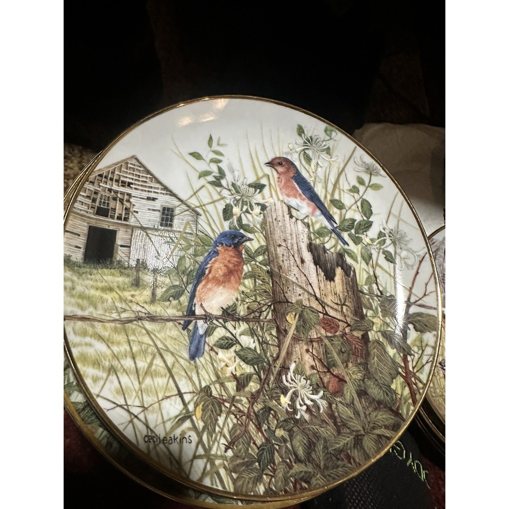 1995 Franklin Mint Country Life The Old Barnyard Cecil Eakins Bird Plate
